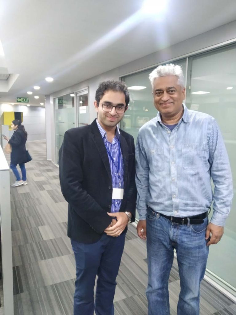 India Today Anchor Rajdeep Sardesai with Dr Edmond Fernandes at New Delhi